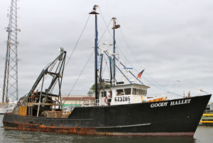 The 80'x22'x12' Goody Hallet outfitted as a clam boat. (Steven Kennedy photo) 
